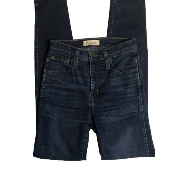 Madewell 10” High Riser Skinny Skinny Dark Wash - Picture 1 of 7